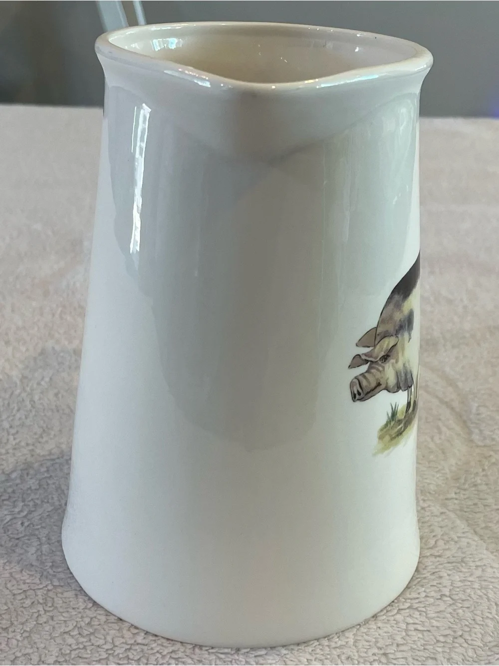 Grace Fine Porcelain Pig Pitcher Farmhouse Country Cottage Kitchen Decor